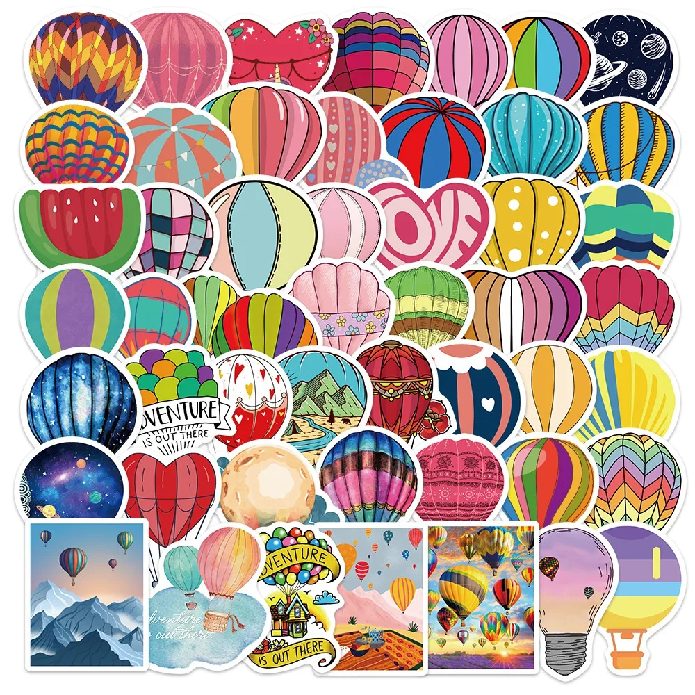 50PCS Love Story Balloon Diary Stickers Kawaii Scrapbooking Decoration Stationery Sticker Supplies Waterproof Toy Decals