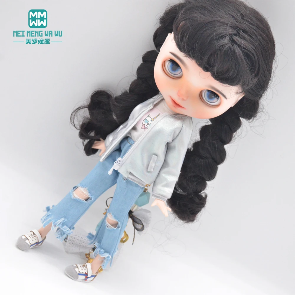 New Toys Mini Doll clothes Blyth Azone OB23 OB24 doll accessoreis Fashion jackets, jeans, sneakers Girl's gift