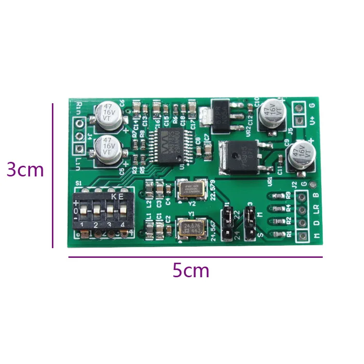 Dual-channel 24-bit ADC Data Acquisition Card AUX Analog Audio To I2S Left-right Aligned Digital Output Module