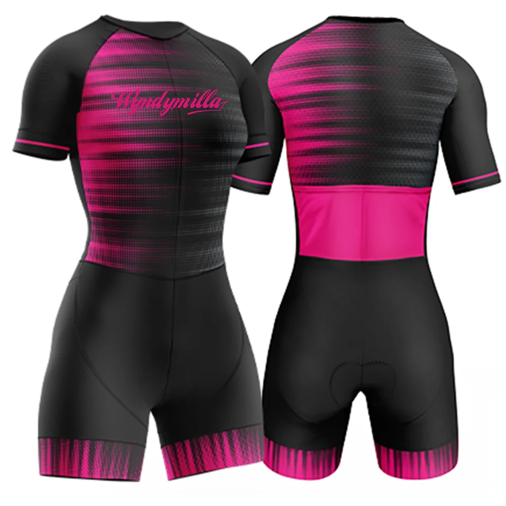 Triathlon Skinsuit MTB Jumpsuit Little Monkey Suit Offroad Racing Clothing Women Sports Cycling Lycra Imported from Italy 2022