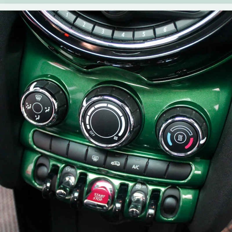 Car Green Interior Protection Stickers Water Cup Decoration Frame For MINI COOPER S F55 F56 F57 F60 Car Accessories Styling