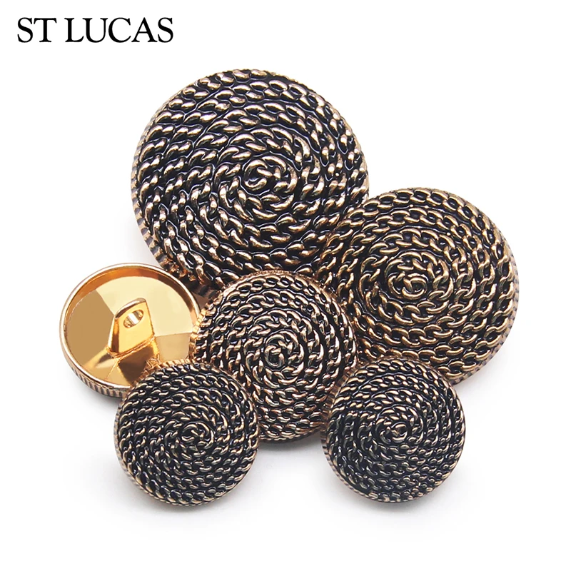 New fashion Retro Vintage Old Gold Decorative Sewing Buttons For Women Men Shirt Overcoat Accessory DIY