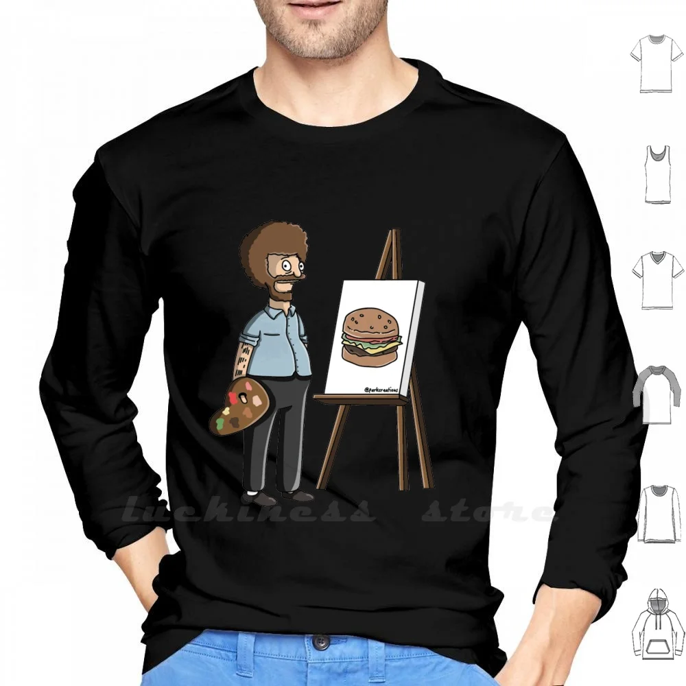 Bob Belcher Ross Long Sleeve Bob Ross Tina Belcher The Joy Of Painting Louis Belcher Mashup Parkcreations Humor Funny