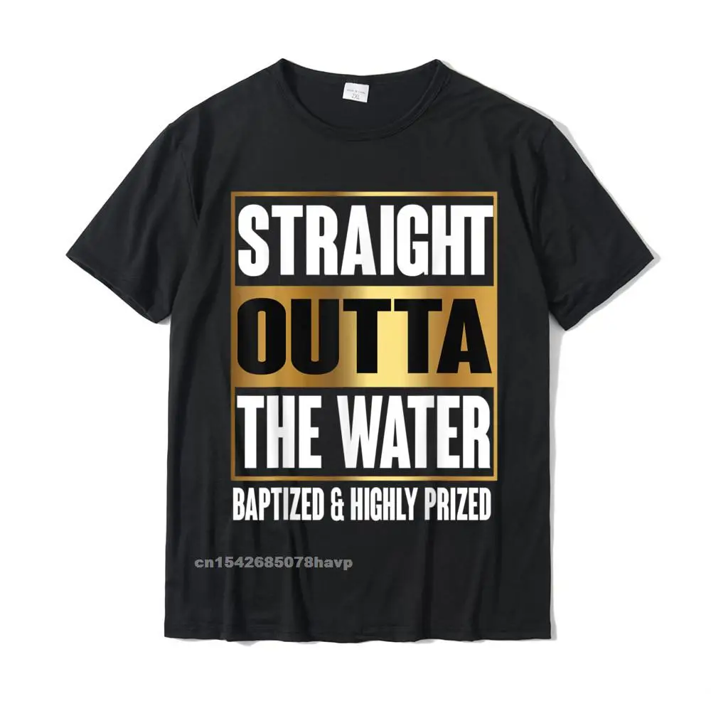 Baptism Shirt Adults Funny Outta Water Tee Gifts Idea T-Shirt Design Tshirts For Men Cotton Tops Tees Group Hip Hop