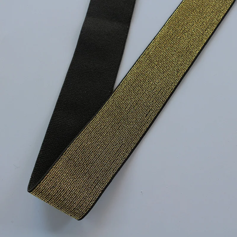 Glitter Gold Silver Elastic Bands Rubber Band Waist Band Elastic Cord Garment Trousers DIY Sewing Accessories 10/15/25/40mm 1M