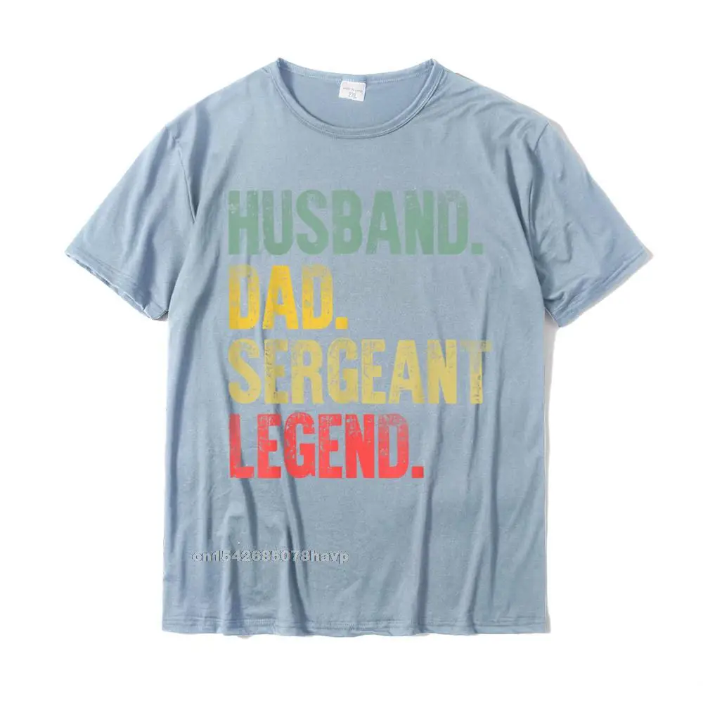 Mens Funny Vintage T-Shirt Husband Dad Sergeant Legend Retro T-Shirt Geek Tops Tees Cotton Men Top T-Shirts Geek New Arrival