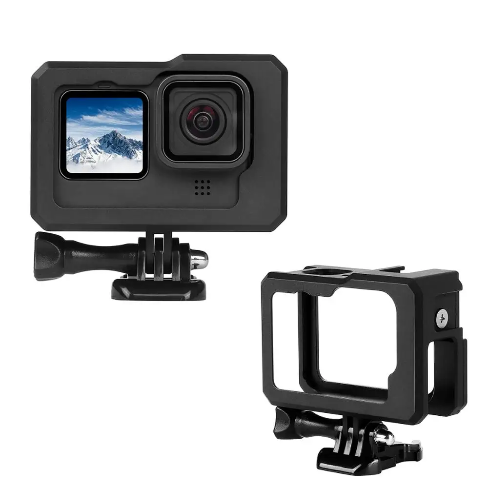 Pokrowiec na ramę ze stopu metalu dla GoPro Hero 9 10 11 12 czarny uchwyt ochronny dla Go Pro 9 GoPro10 hero11 Hero12 akcesoria