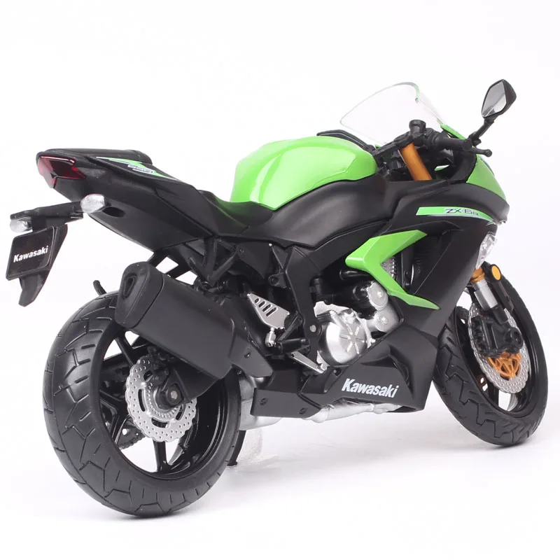 1/12 Kawasaki ZX-6R Ninja Racing Cross-country Motorcycle Model Simulation Metal Street Motorcycle Model Collection Kids Gift