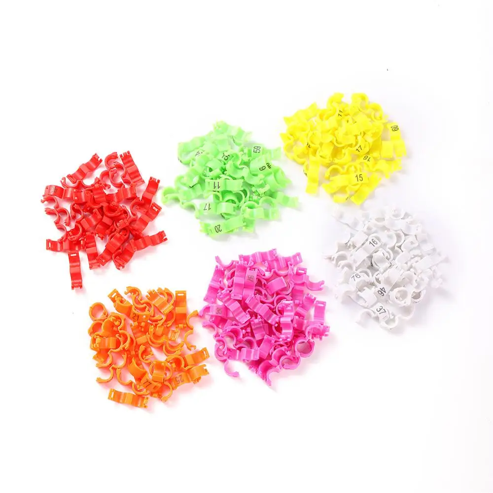 10 Pcs Inner 2.7/ 3/4/4.5/5mm Canary Clip Ring Bird Pigeon Parrot Leg Rings Small Birds Foot Rings With Number Bird Clip Ring