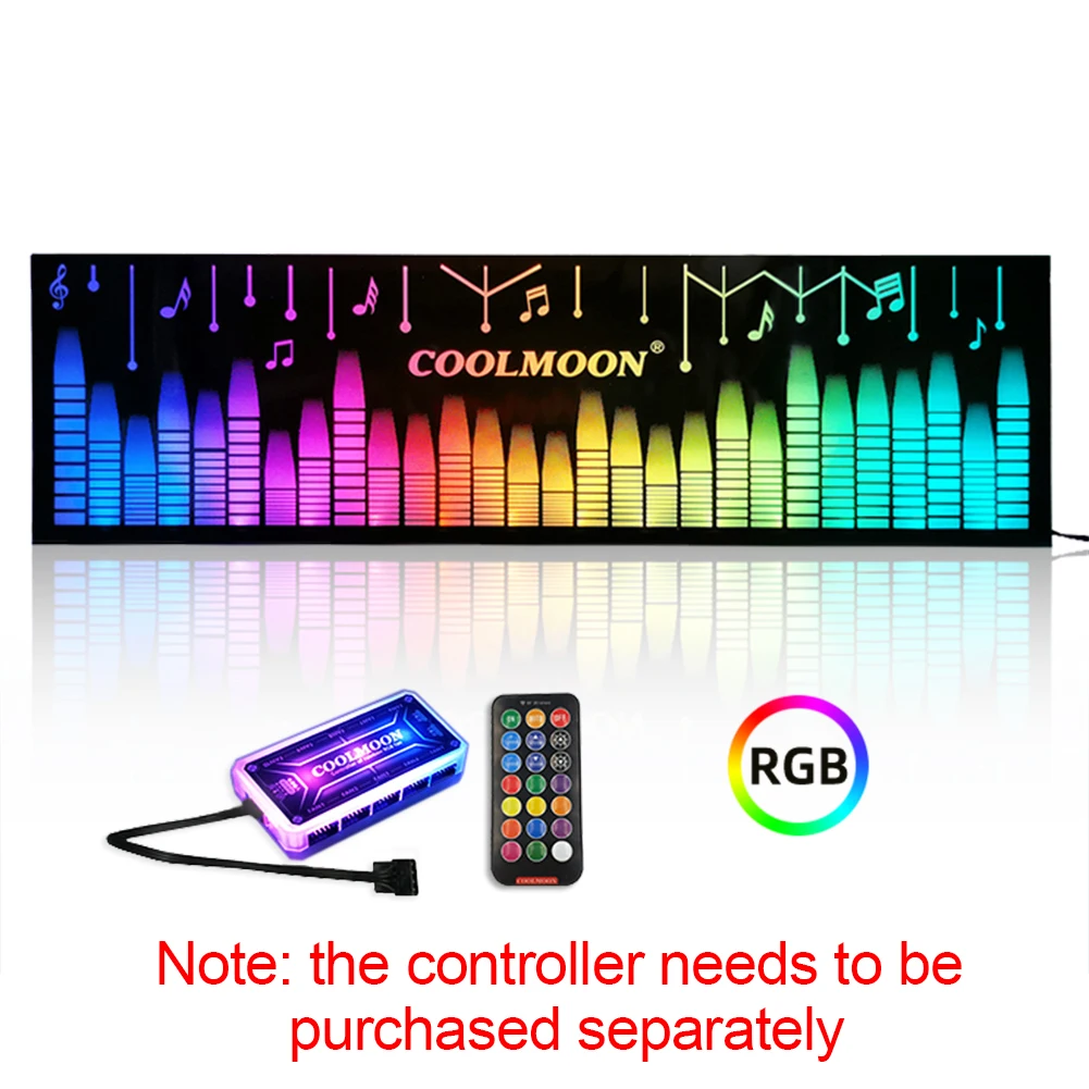 COOLMOON RGB Light Board Support Frame LED Power Light-Emitting Side Panel For PC Desktop Chassis CPU Bracket Board