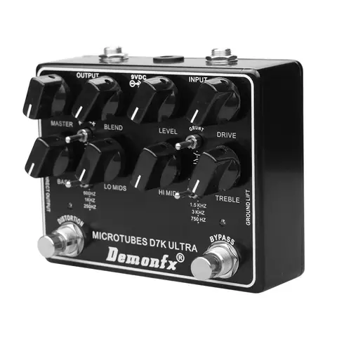 Pedal de preamplificador DemonFX-Bass, alta calidad, Pedal de efectos de bajo Ultra V2