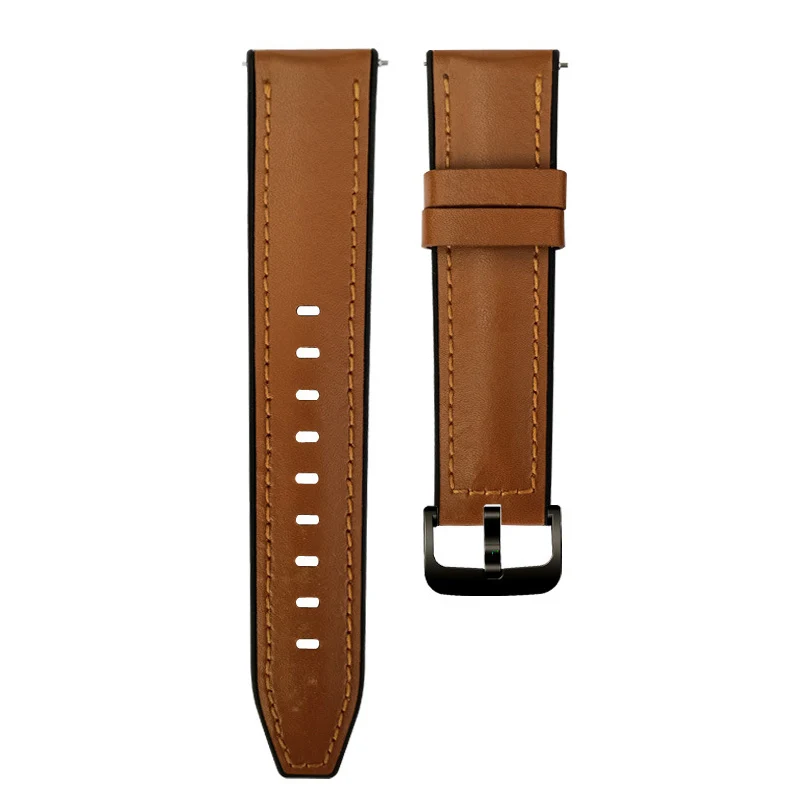 22mm Leather silicone watch strap for Huawei Watch GT GT2 46 Smart watch Accessories bracelet for Honor Watch Magic 2 46mm band