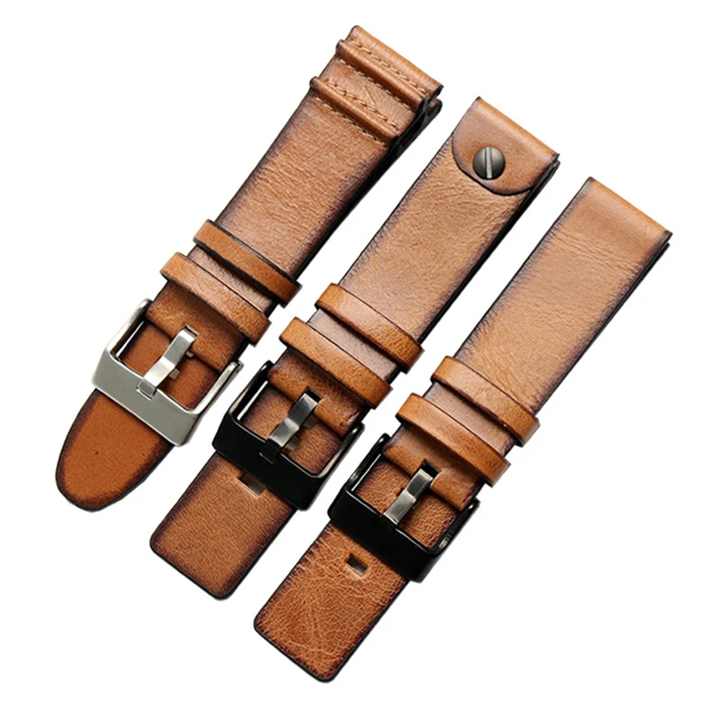 Genuine Leather watchband forDiese DZ4323 4318 1657 7413 725 watch strap 22mm 24mm 26mm 28mm Police Retro brown original style