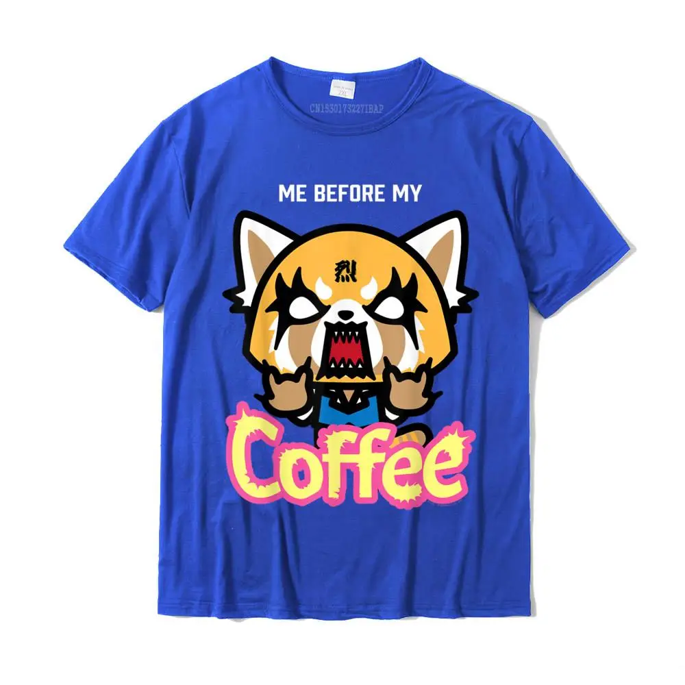 Aggretsuko I Need My Coffee Rage Tee Shirt Printed Tshirts For Men Cotton Tees Group Latest Plus Size