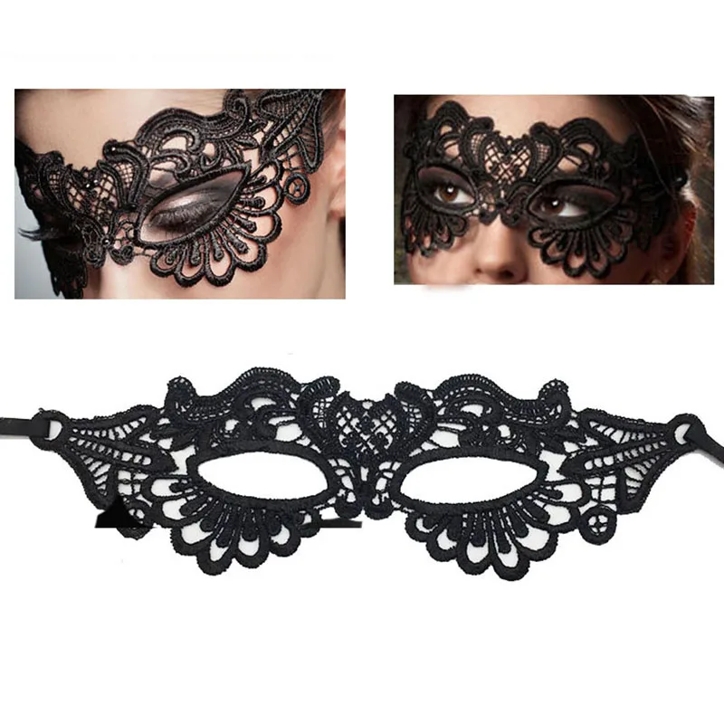 Comeondear 2 Piece Halloween Cosplay And Party Lace Eye Mask Sexy Lady Cutout Eye Mask For Masquerade Party  Fancy Dress Costume