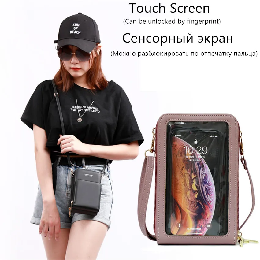 Touch Screen Phone Wallet Luxury Shoulder Bag Bags for Woman 2023 Ladies Card Hold Women's Crossbody Bags Purse Clutch Handbags