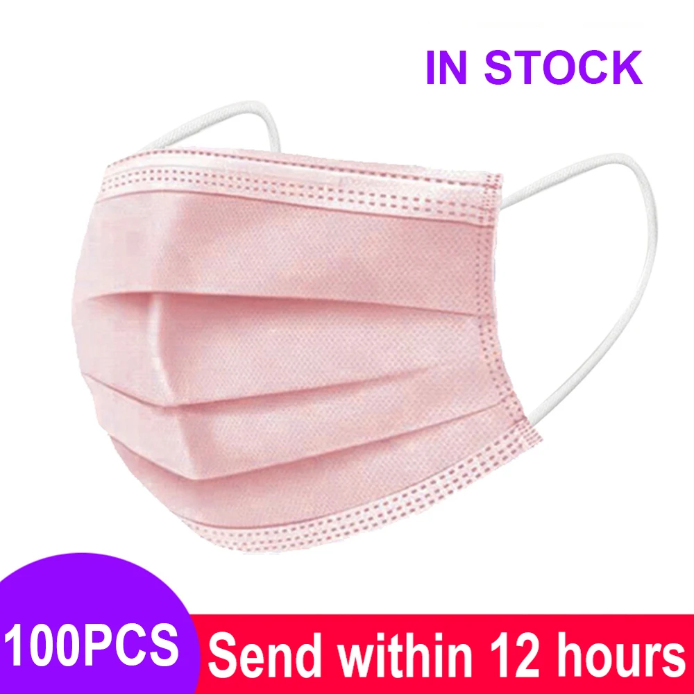Mondmaskers 3-laags anti-stof wegwerpmascarilla's Niet-geweven smeltgeblazen stoffen maskers Elastisch oorlus gezichtsmasker - afbeelding 1