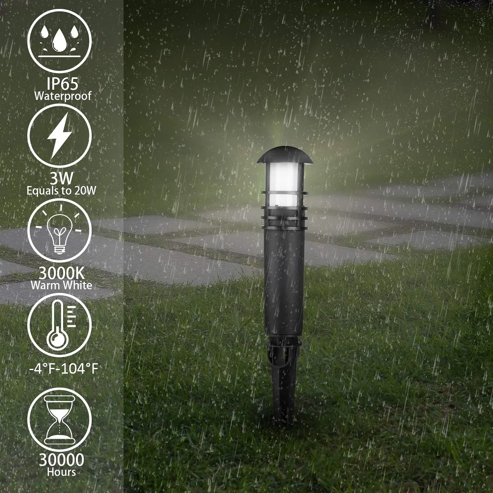 QACA-Lampe de jardin à LED, étanche IP65, DC 12V, spéciale, design de pièce plus lente, éclairage extérieur, parc, allée, paysage, pelouse