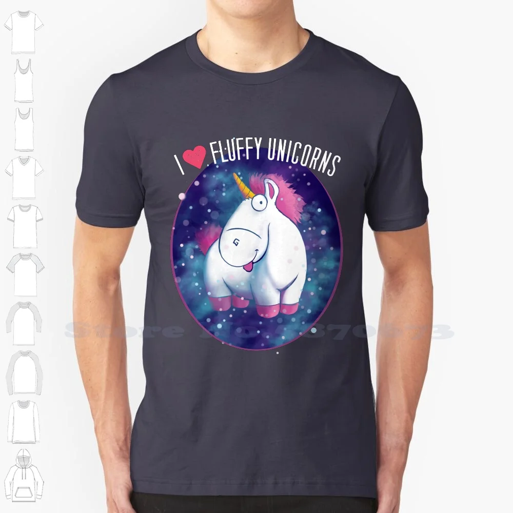 I Love Fluffy Unicorns Circle Portrait 100% Pure Cotton T-Shirt Fifthsunmerch Fifthsuntshirt 2020Fifthsun Gru