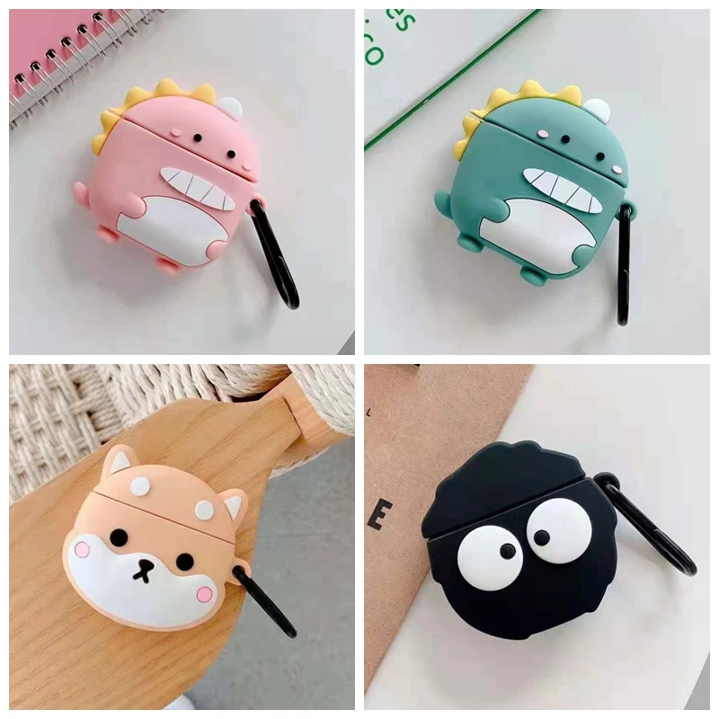 For huawei freebuds 4 4i Case Cartoon funny Non-slip Silicone Protect Earphones Cover For huawei free buds4i Headphones Case