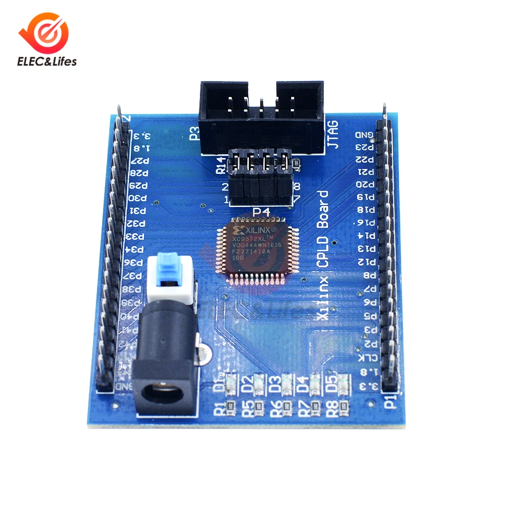 Imagem -06 - Xilinx Xc9572xl Cpld Placa de Desenvolvimento Placa de Ensaio Placa de Aprendizagem Jtag Interface dc Fonte de Alimentação com Interruptor