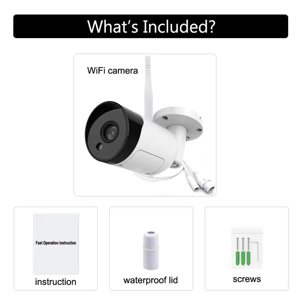 WiFi Security Camera Outdoor 5MP Wireless Surveillance Camera Audio IR Night Vision Motion Detection  IP66 Waterproof IP Camera