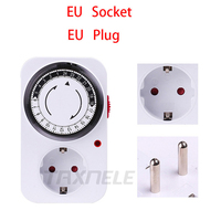 24 Hour Programmable Timer Switch Universal Socket Mechanical Timer 220V 16A Europe Plug EU plug EU socket
