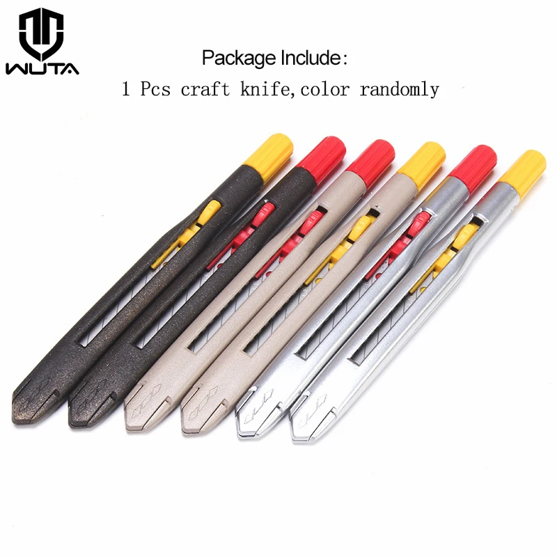 WUTA Utility Sharp Craft Knife Leather Cutting Knife Paper Carver Shaperner Tools Blade No Shaking 30 Degree Retractable Blades