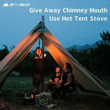 3F UL Pyramid Tipi Tent  4-6 Persons  Tent 40D/210T  5