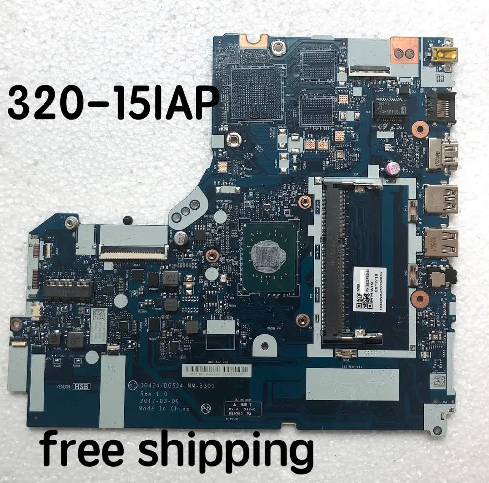 

DG424/DG524 NM-B301 For Lenovo 320-15IAP Laptop Motherboard 5B20P20644 N3350 Mainboard 100%tested fully work