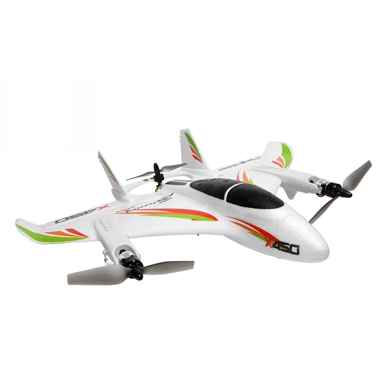 2019 Original WLtoys XK X450 RC Airplane 6CH Brushless Motor Hold Height Design 3D/6G  Takeoff And Landing Stunt RC Drone