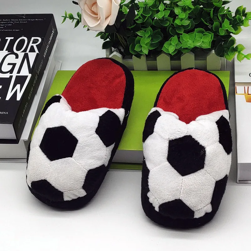 Footbal Indoor Slippers Special Custom Warm Winter Lovers Home Slippers Thick Soft Bottom Shoes Free Shipping