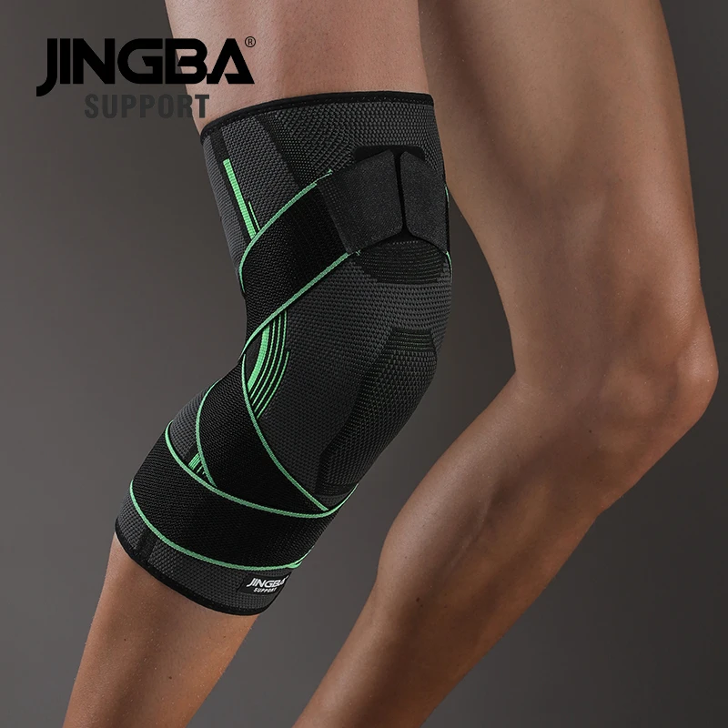 JINGBA SUPPORT Elastic Nylon knee pad Outdoor sports Volleyball basketball knee pads knee brace Bandage Support protector Safety