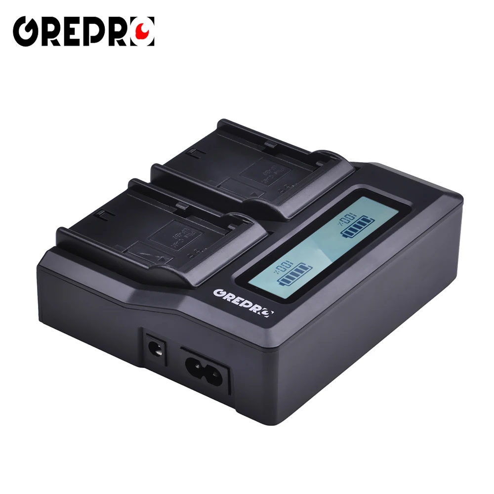 LP-E6 LP-E6N LPE6 LCD Rapid Dual Battery Charger for LP-E6, LP-E6N and Canon EOS 6D, 7D, 70D, 60D, 5D Mark III, 5D Mark II D