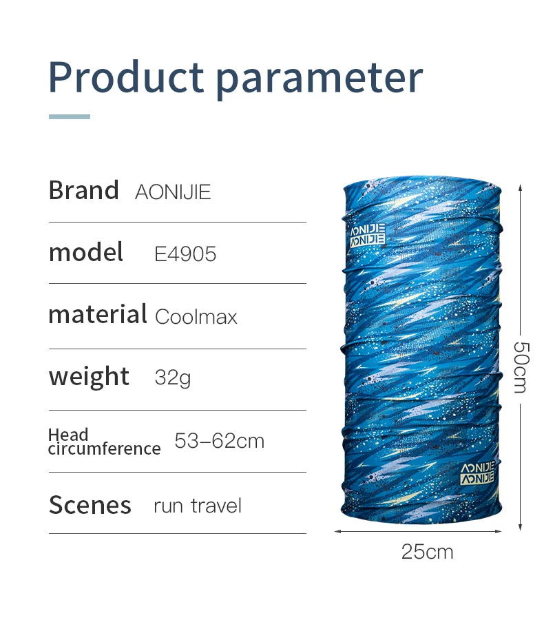 Aonijie e4905多機能スポーツスカーフヘッドウェアヘッドバンドバンダナバラクラバフェイスカバースウェットバンドヘアバンドサイクリングヨガジム