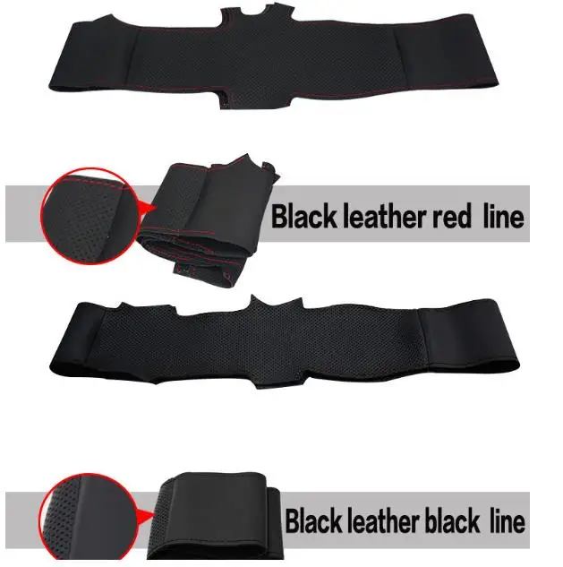Sewing genuine leather car steering wheel cover Car accessories For Peugeot 307