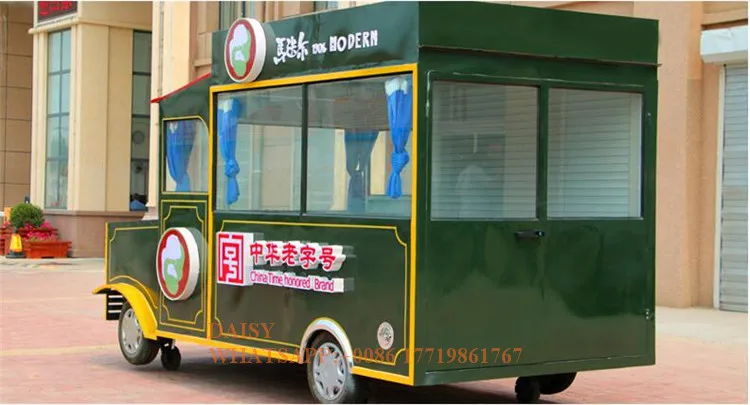 مثلجات الشوارع الكهربائية بيع عربة المحمول الوجبات السريعة كشك سيارة شاحنة الغذاء للبيع