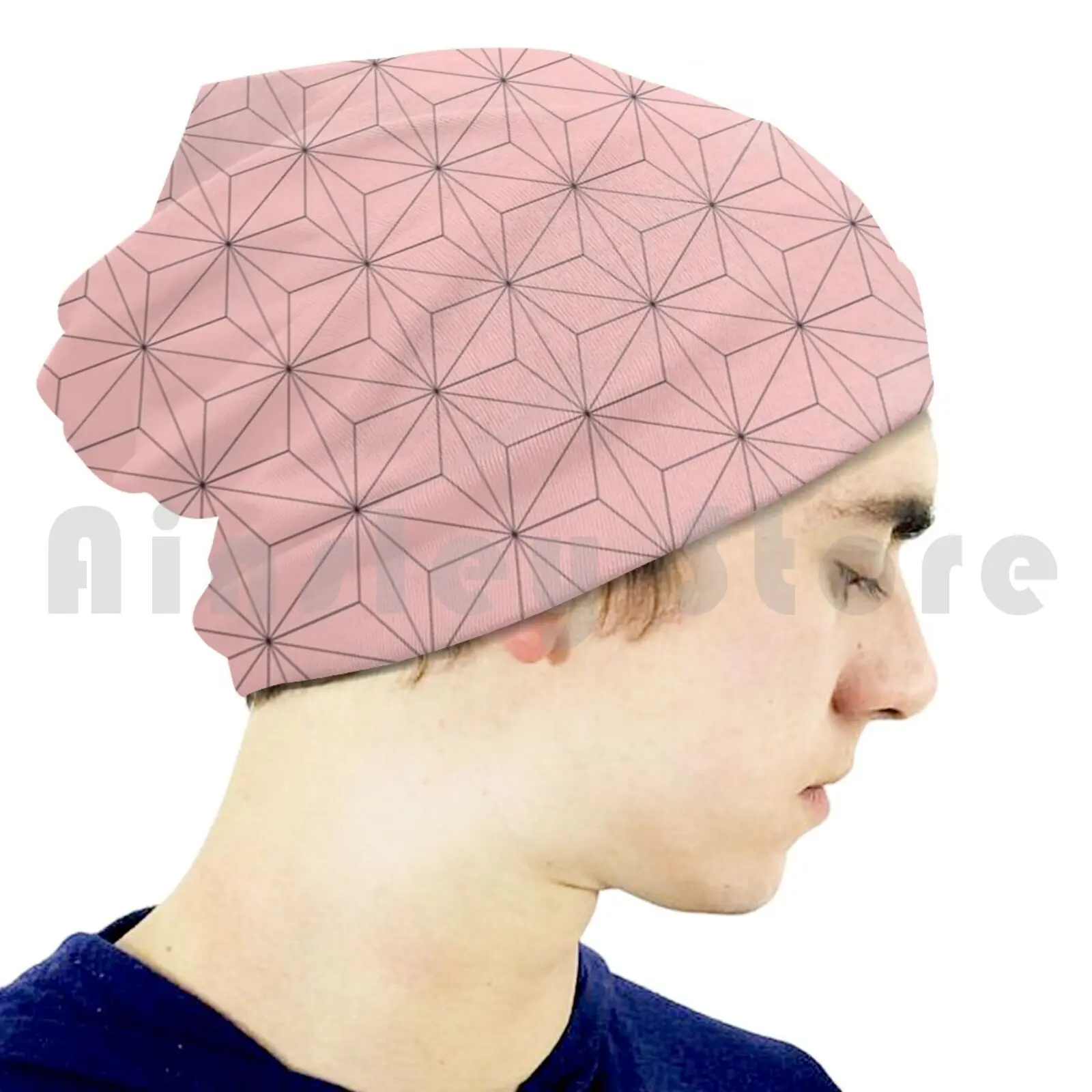 Kimetsu No Yaiba-Pattern-Nezuko Beanies Knit Hat 2499 Beanies Print Demon Kimetsu Pattern Tanjiro Nezuko image 5