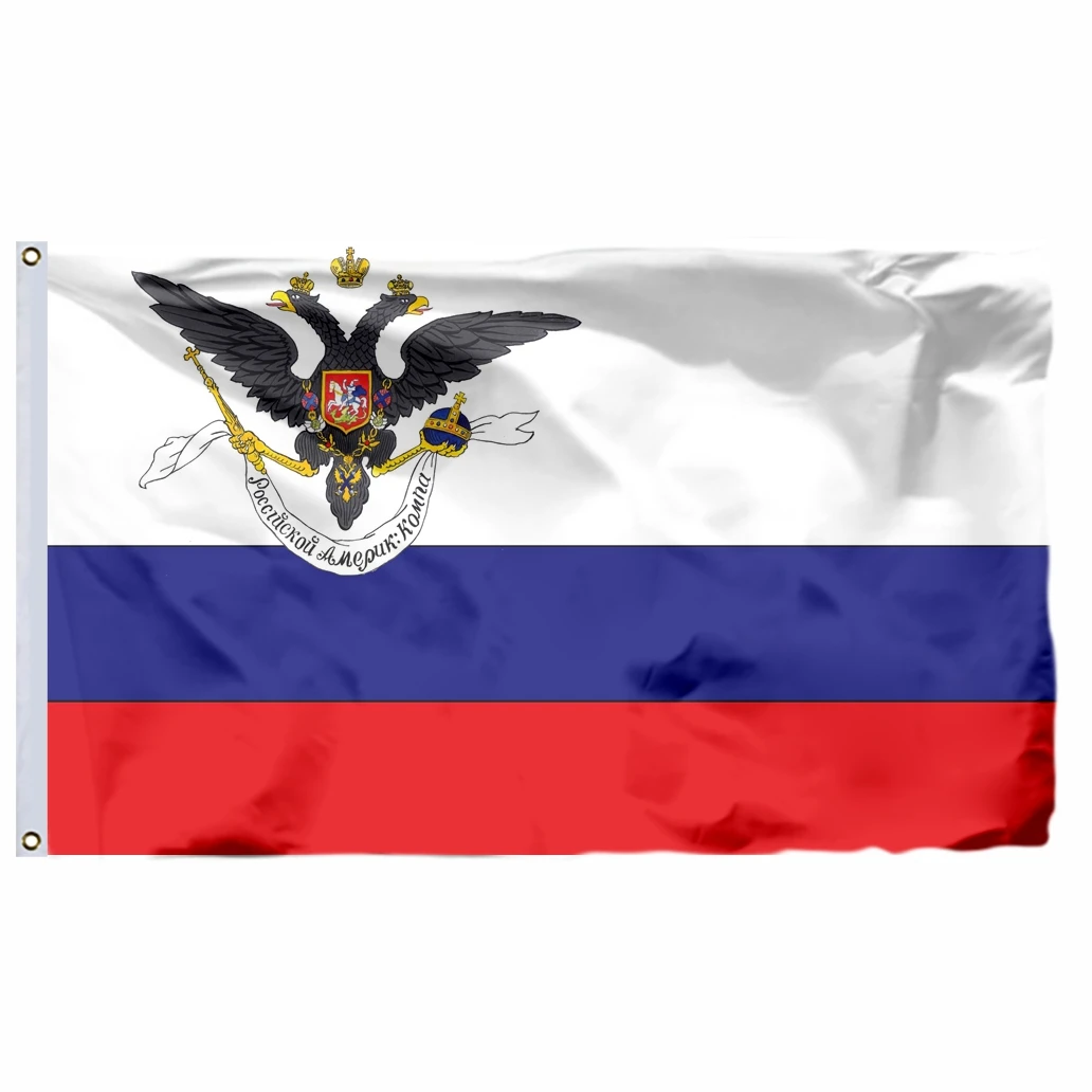 

Российско-американская компания 1806 Реплика флага 90x150 см 3x5 футов 100D полиэстер двойная строчка высокое качество Баннер БЕСПЛАТНАЯ ДОСТАВКА