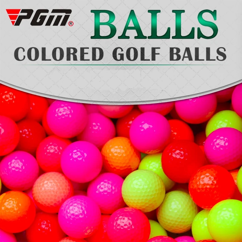 PGM Colored GOLF Balls 42mm Two-tier Game ball Golf practice ball 75% Q014 Wholesale