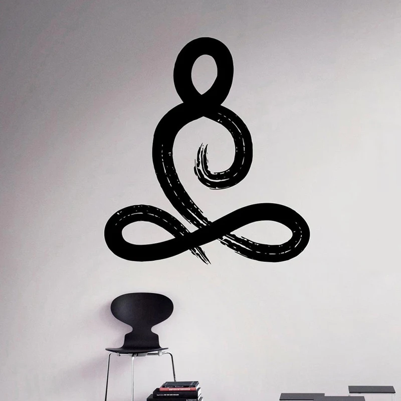 

Symbol Yoga Pose Wall Vinyl Decal Yoga Studio Wall Sticker Decor Living Room Wall Murals Decoration Z408