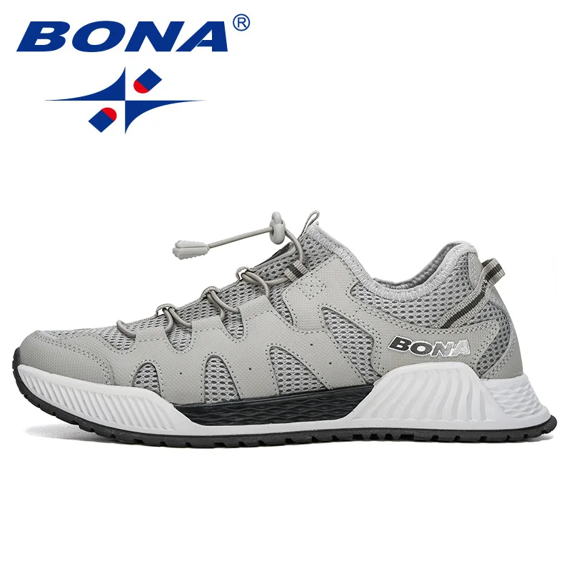 BONA New Designers Mesh Running Shoes Men 46 Large Size Sneakers Walking Jogging Casual Shoes Man Athletic Fotwear Trendy