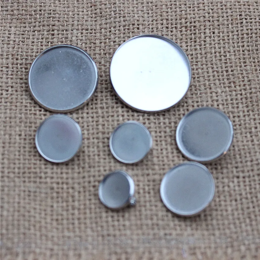 Stainless steel Fit 12mm 14mm 16mm 18mm 20mm 25mm 30mm Vintage Round Brooch Blank Setting Bezel Blank Base Cabochons Accessories