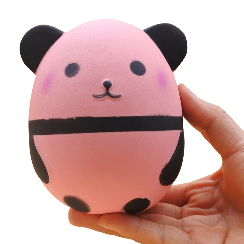 14CM Kawaii różowa Panda Squishy powolny wzrost kreatywny lalka zwierzę miękkie zabawki do ściskania dla dzieci śmieszne zabawki Stress Reliever