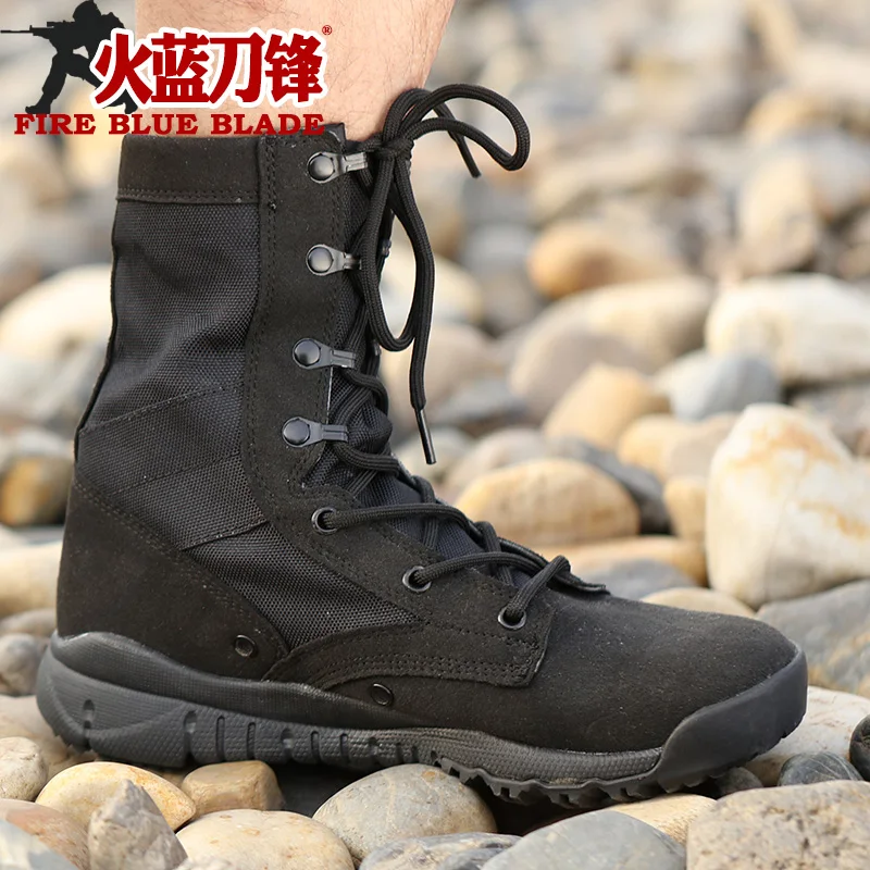 Ultra Light 07 Operational Boots Men\'s Canvas Operational Shock Absorbing Tactical Boots for High Help Special Forces