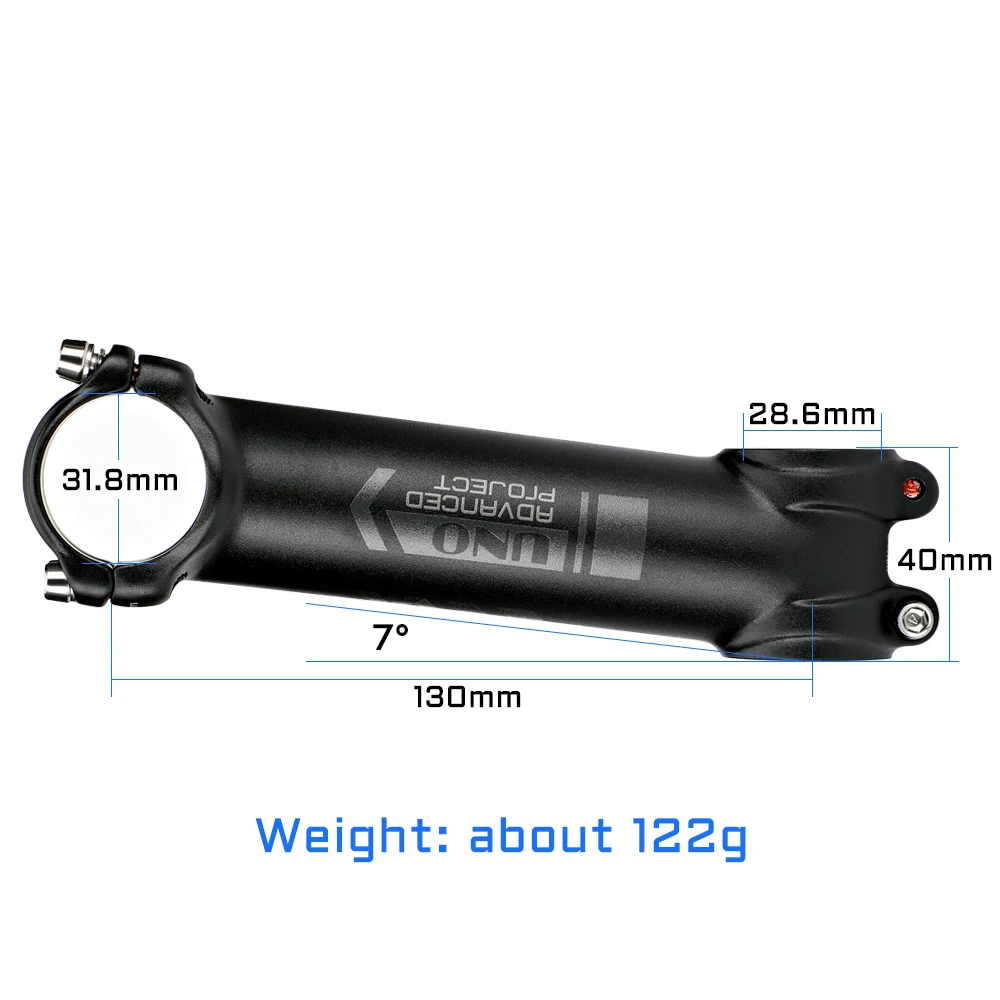 UNO Ultraleicht Bike Stem 7 Grad 31,8mm Kalloy König Stammt AL7050 60 70 80 90 100 110 120 130mm MTB Road Fahrrad Lenker Vorbau