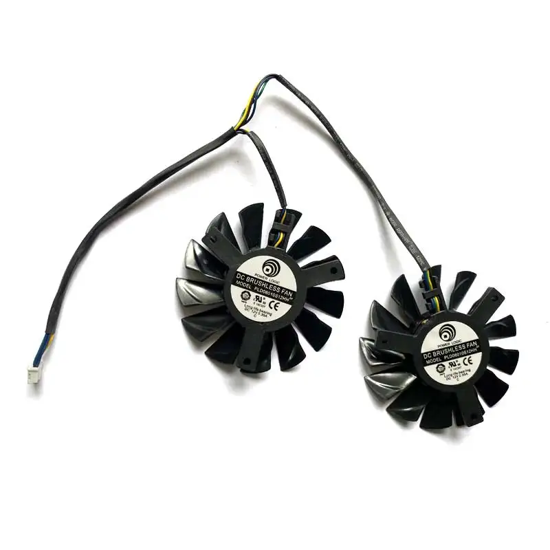 Ventilador de placa de vídeo, 2 pçs, 75mm pld08010s12hh, 4pin n660ti, para msi n660 hawn650 power edition r6950 twin froz