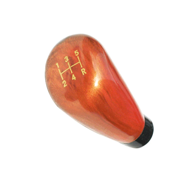 Universal Car Styling Carbon Fiber / Wooden Shifter Lever Knob Manual Gear Shift Knob 5 Speed