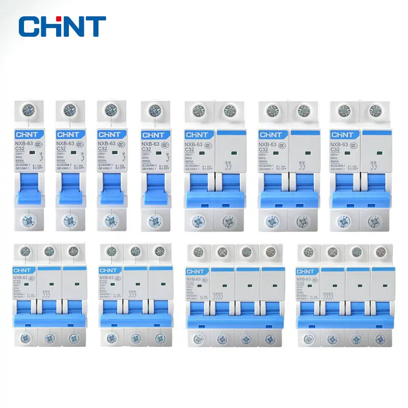 CHINT Mini Circuit Breaker NXB-63-125  DZ47 1p 2p 3p 4p 1A - 125A House MCB with Indication