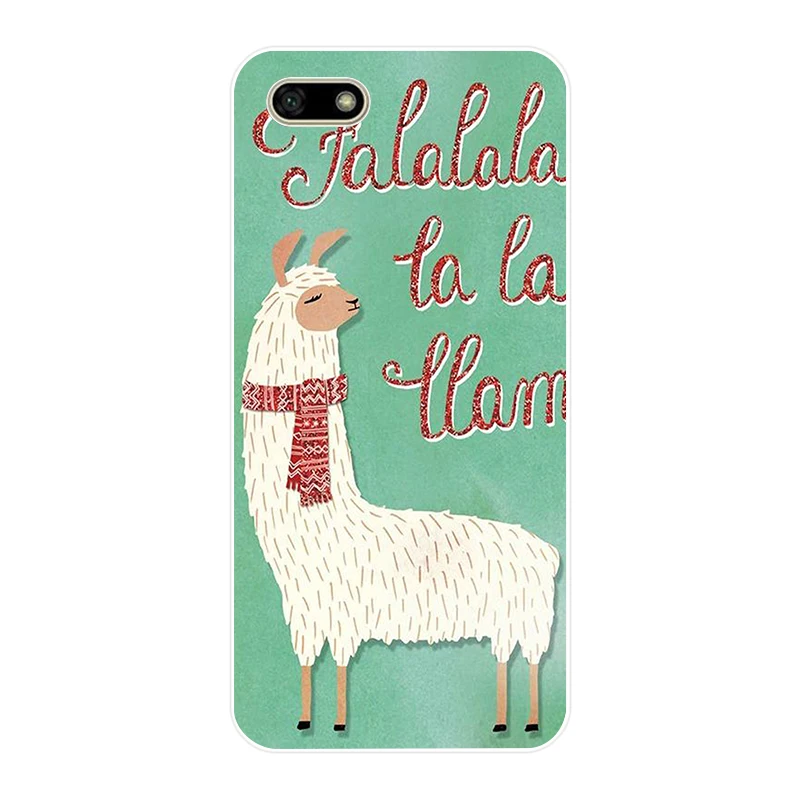 317FG  Cute Llama Alpaca Animals Cartoon Soft Silicone Tpu Cover Case for huawei Honor 7a 5.45 pro 5.7 7c 7x y5 2018 case